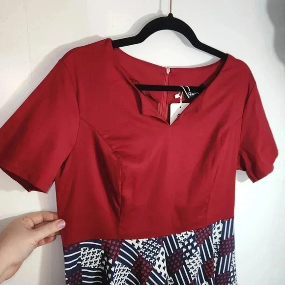 Sucrefas Dress Deck Of Cards Pin-up Red White Blue Poker Party XXL 12 - Picture 2 of 12